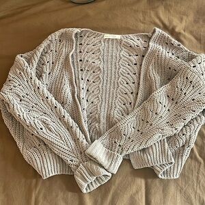 Cropped knitted cardigan